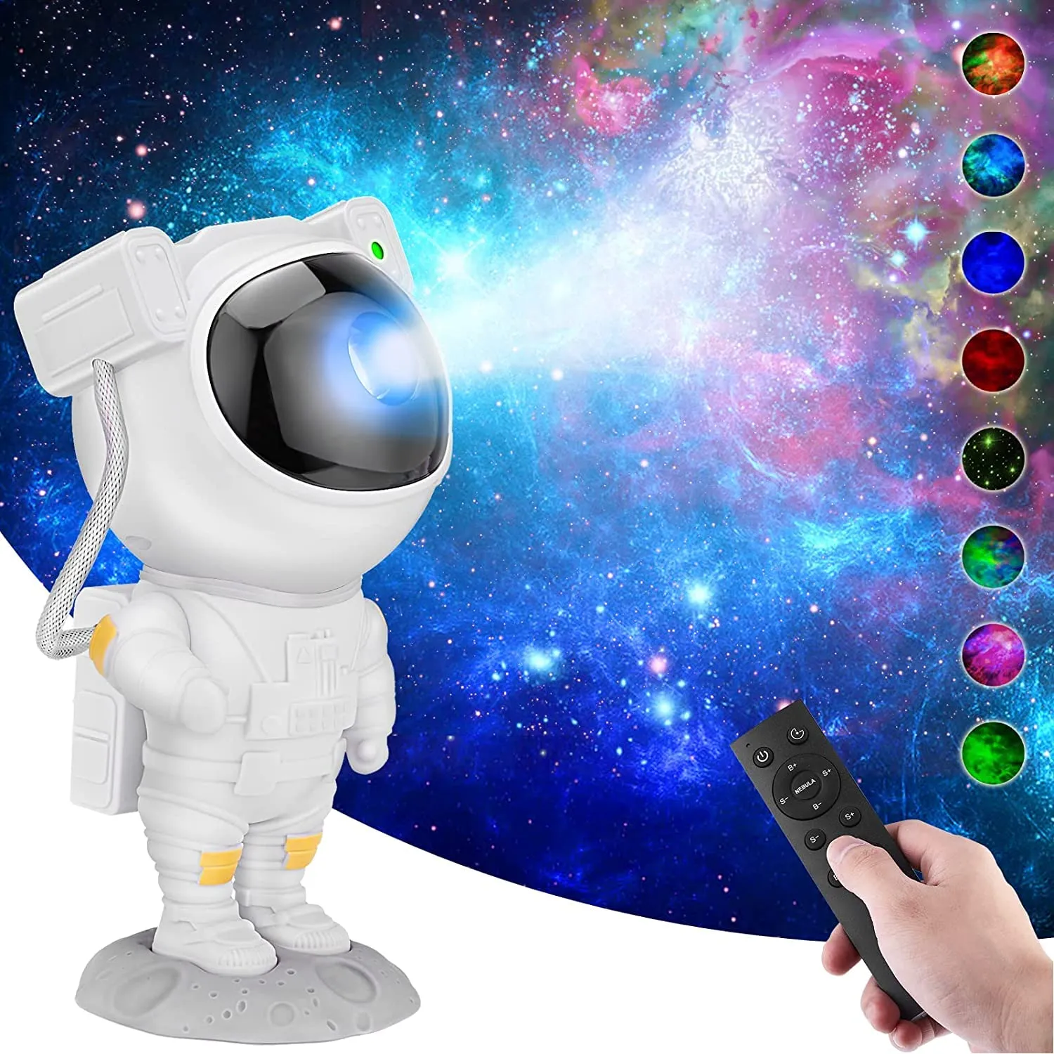 Astronaut Galaxy Projector with Backup Battery | Night Light