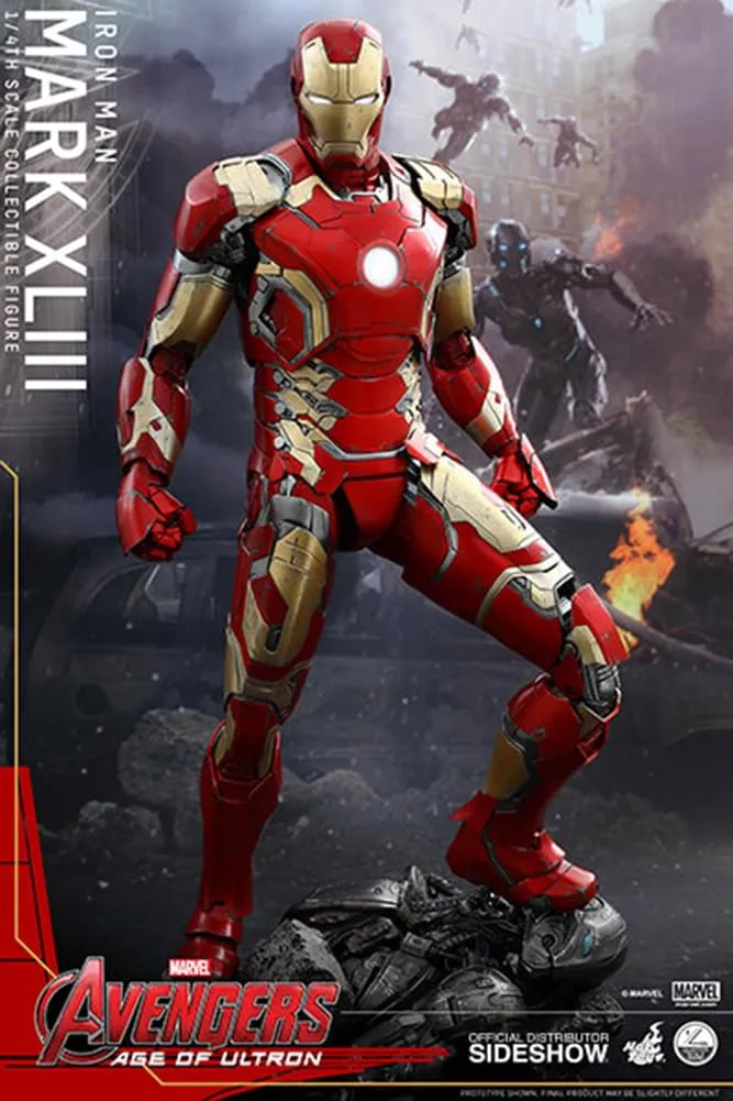 Avengers Age of Ultron 1:4 Scale Hot Toys Collectible Figure Iron Man Mark XLIII