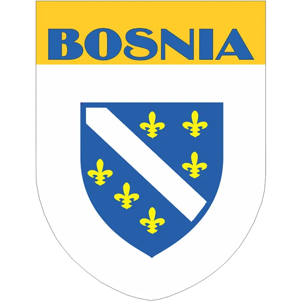 Bosnia Flag Shield Style