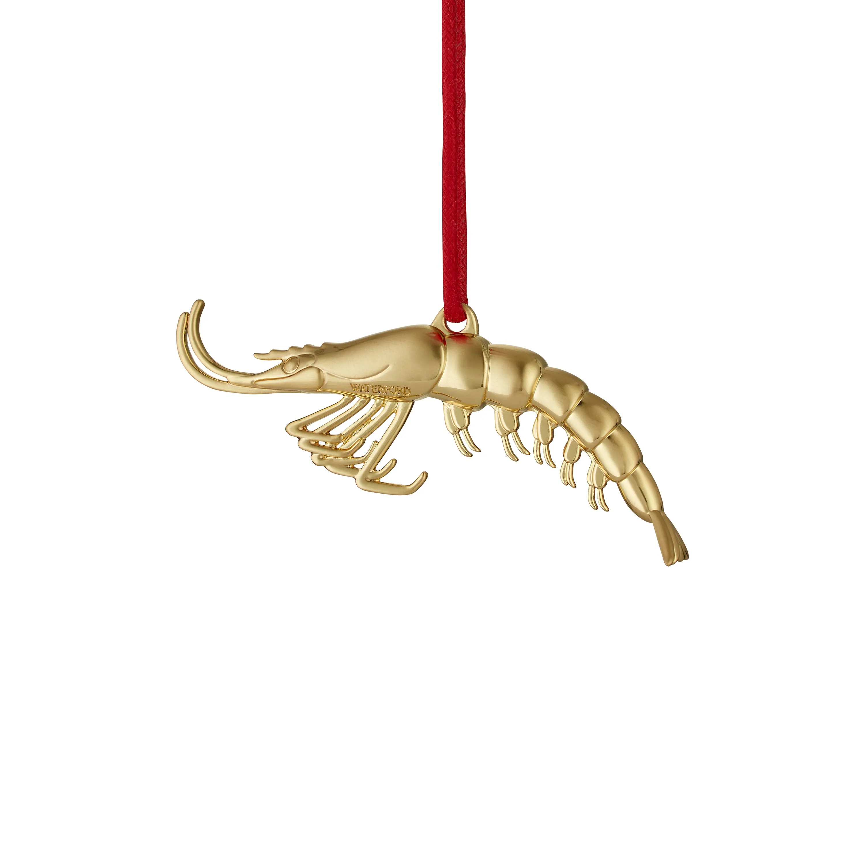 Christmas Shrimp Golden Ornament