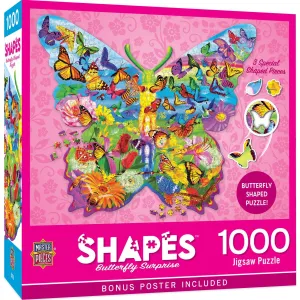 Contours - Butterfly Surprise 1000 Piece Shaped Jigsaw Puzzle