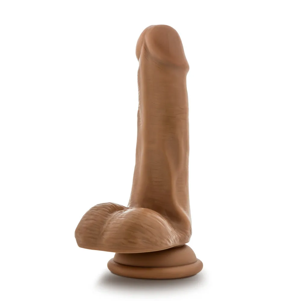 Coverboy™ By Blush® | Captain Mike Realistic Mocha 6.5-Inch Long Dildo With Balls & Suction Cup Base