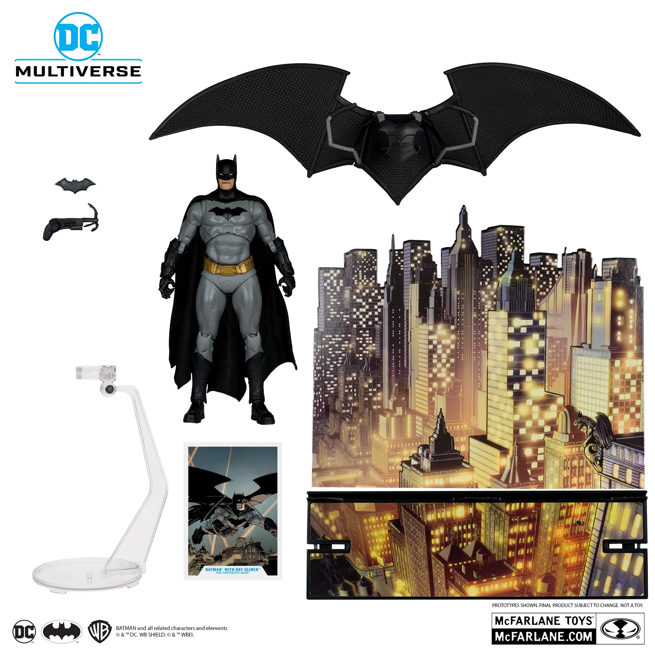 DC Multiverse Batman with Bat-Glider (The Thirteenth Hour) Gold Label 7" Inch Scale Action Figure - McFarlane Toys