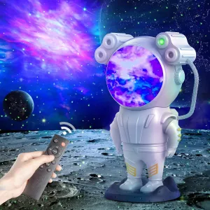 Dienmern Astronaut Galaxy Star Projector Night Light, Light Projector with Nebula,Timer&Remote Control,Ceiling Projector, Acrylonitrile Butadiene Styrene (ABS),LED,?Corded Electric, 5 Volts, ?White