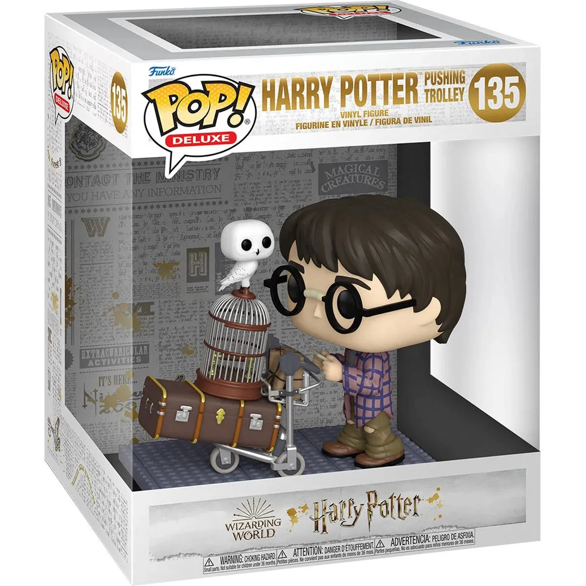 Funko Pop Harry Potter 135 Sorcerer's Stone 20th Anniversary:  Harry Pushing Trolley Deluxe Vinyl Figure LOW STOCK