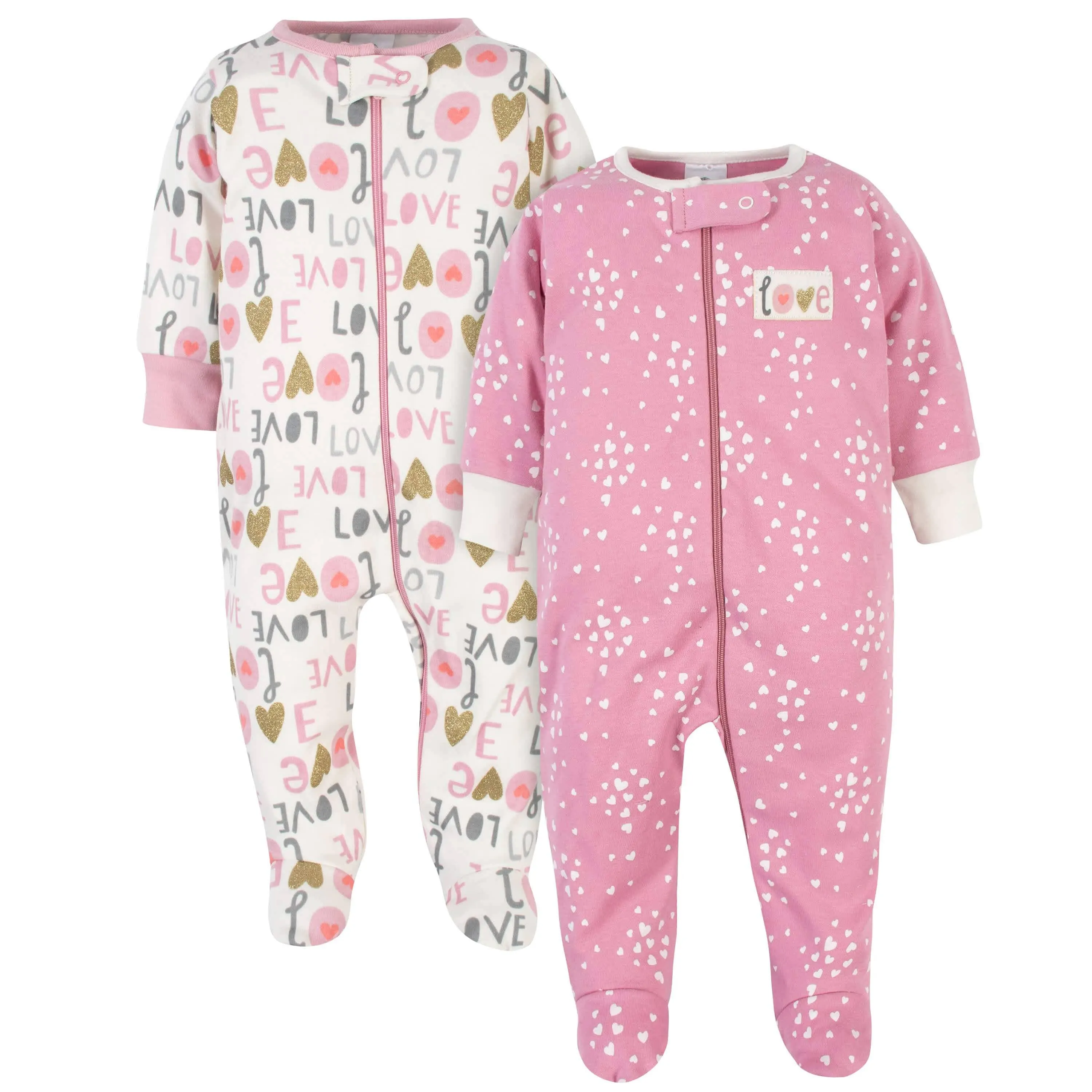 Gerber® Organic 2-Pack Baby Girls Love Sleep 'N Play