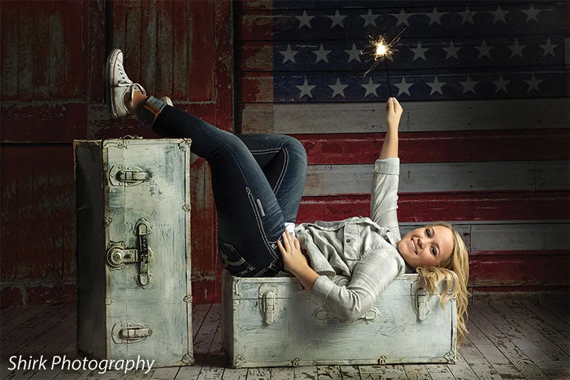 Grunge USA Printed Photography Backdrop