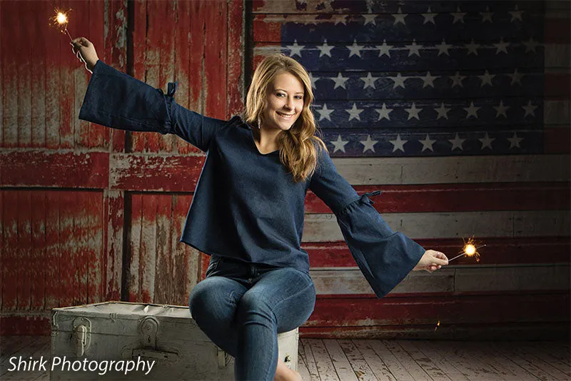 Grunge USA Printed Photography Backdrop