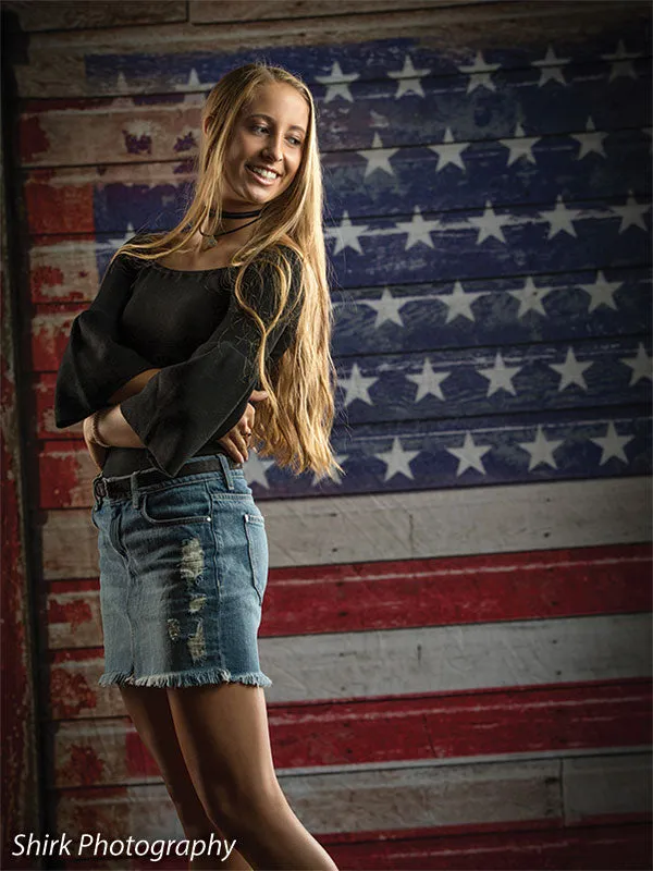 Grunge USA Printed Photography Backdrop