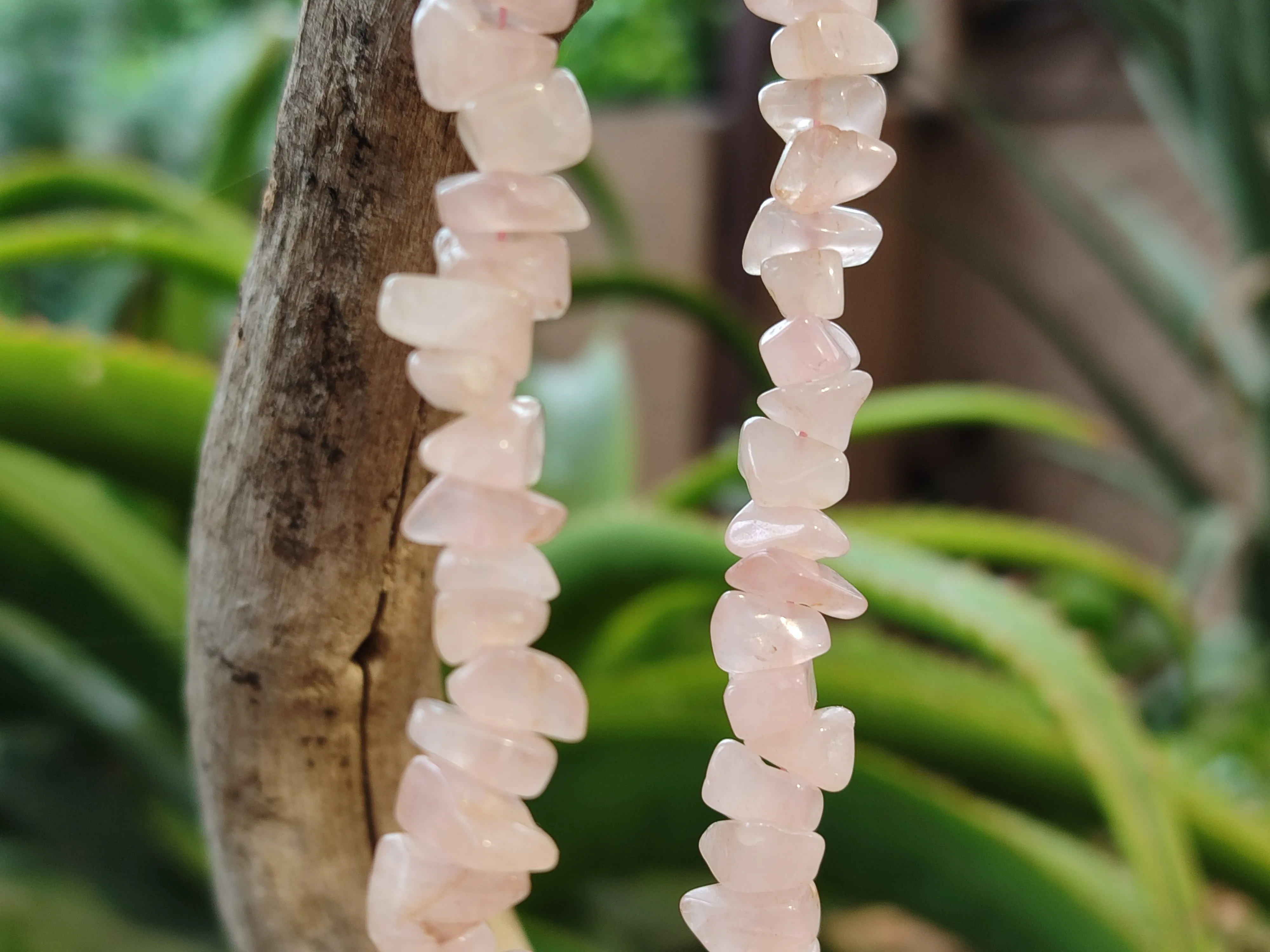 Hand Made Rose Quartz Necklaces x 3 From Namibia