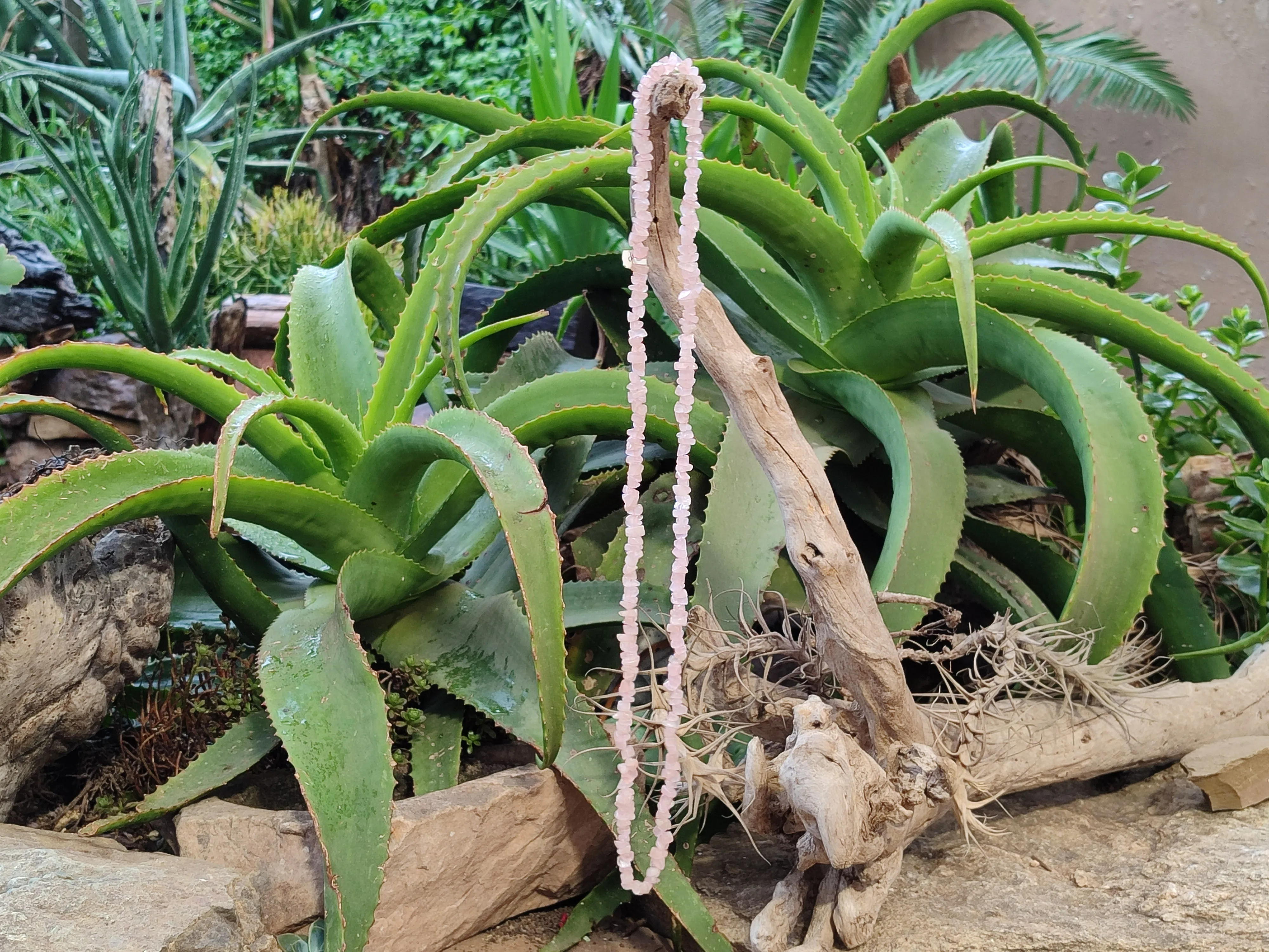 Hand Made Rose Quartz Necklaces x 3 From Namibia