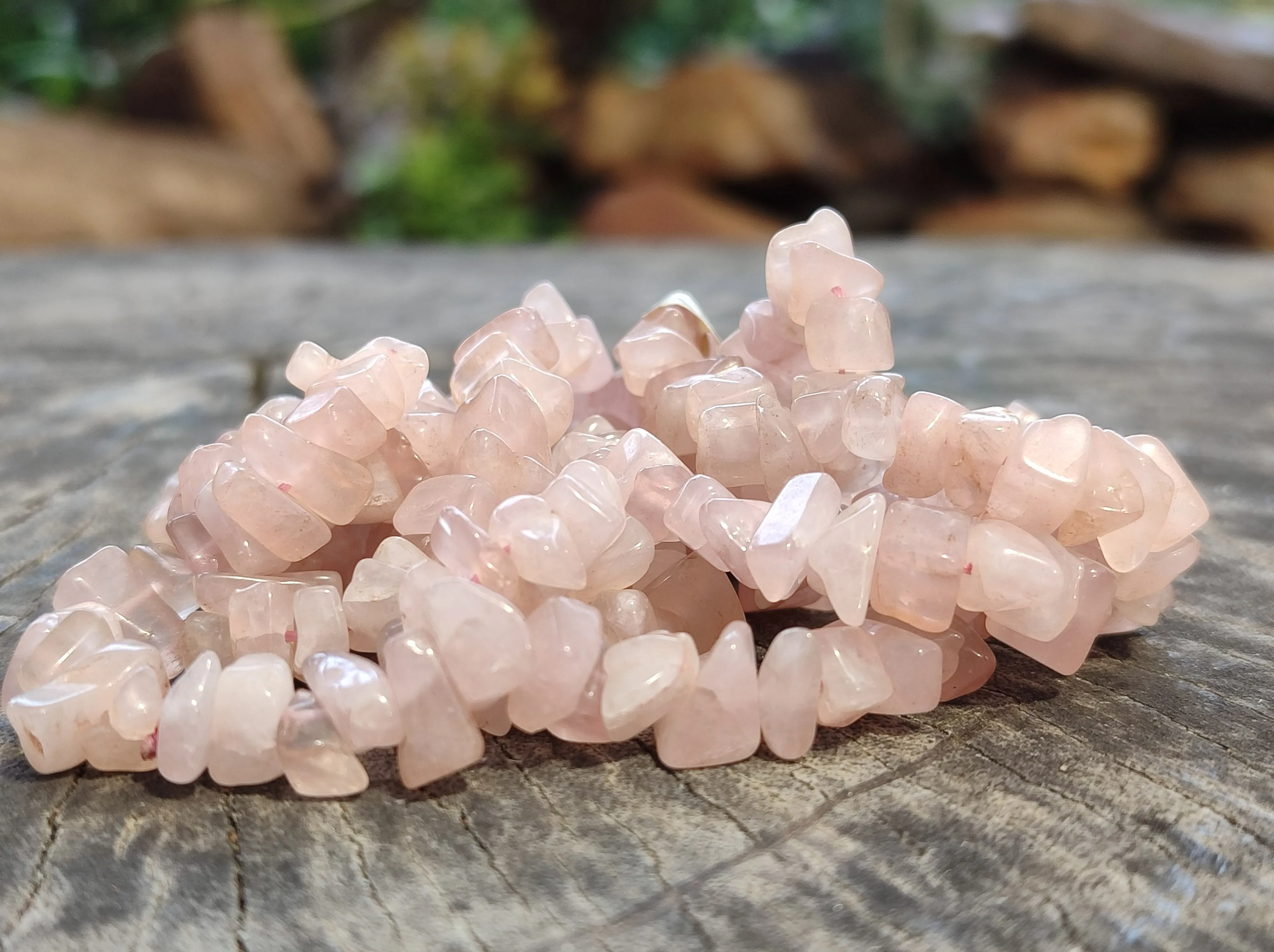 Hand Made Rose Quartz Necklaces x 3 From Namibia