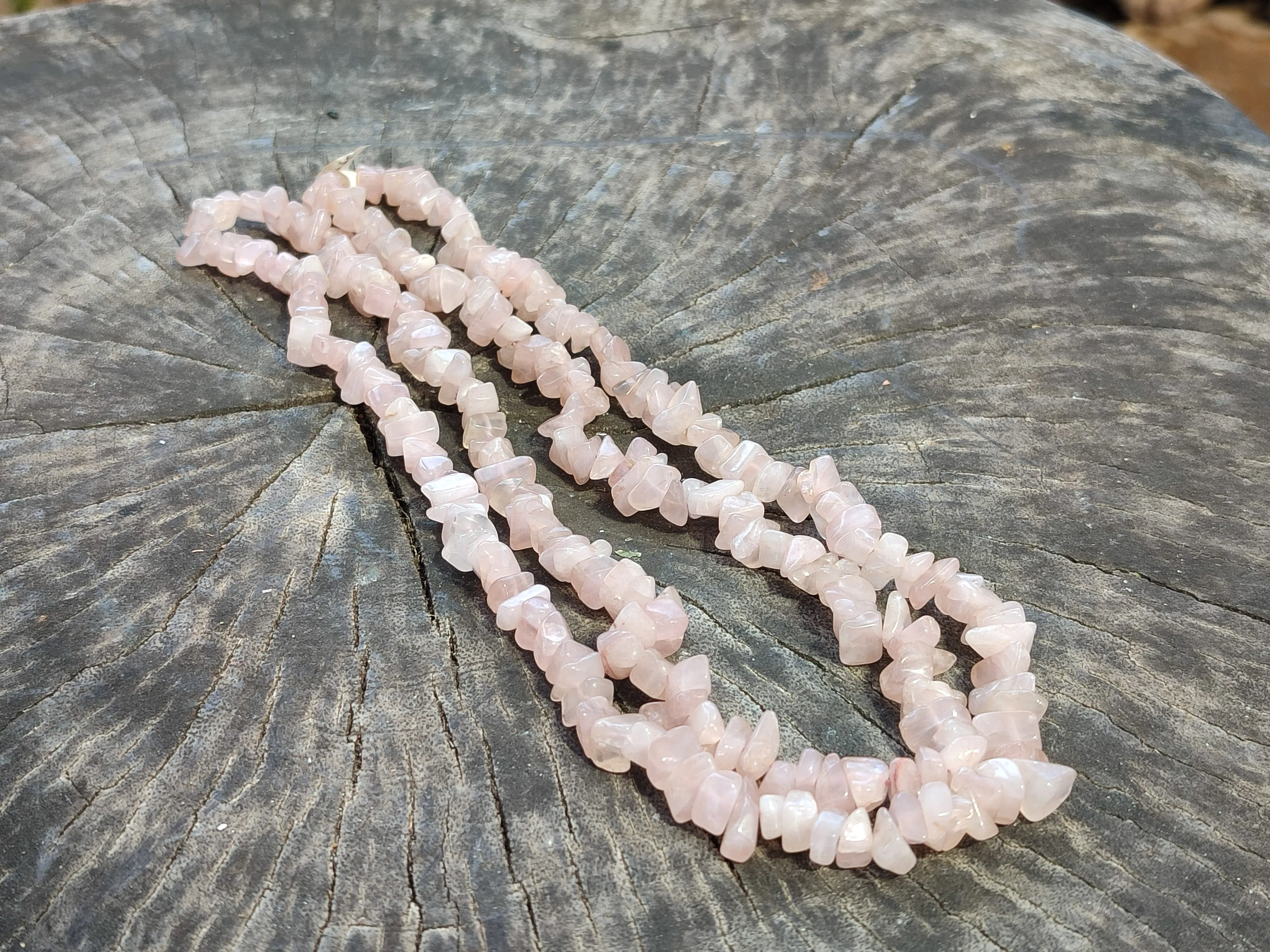 Hand Made Rose Quartz Necklaces x 3 From Namibia