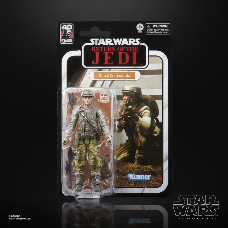 Hasbro Star Wars Black Series 40th Anniversary Return of the Jedi Rebel Commando 6 Inch Action Figure