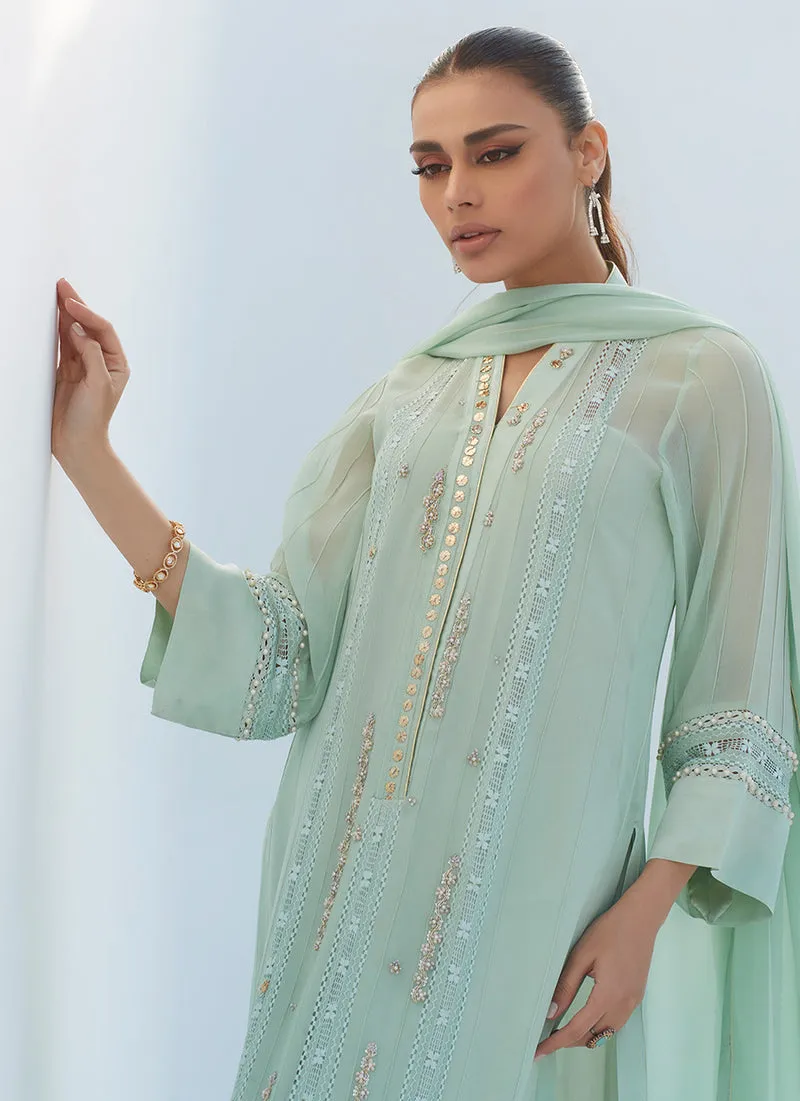 Lea Spring '23 - Melissa Aqua Shirt And Dupatta