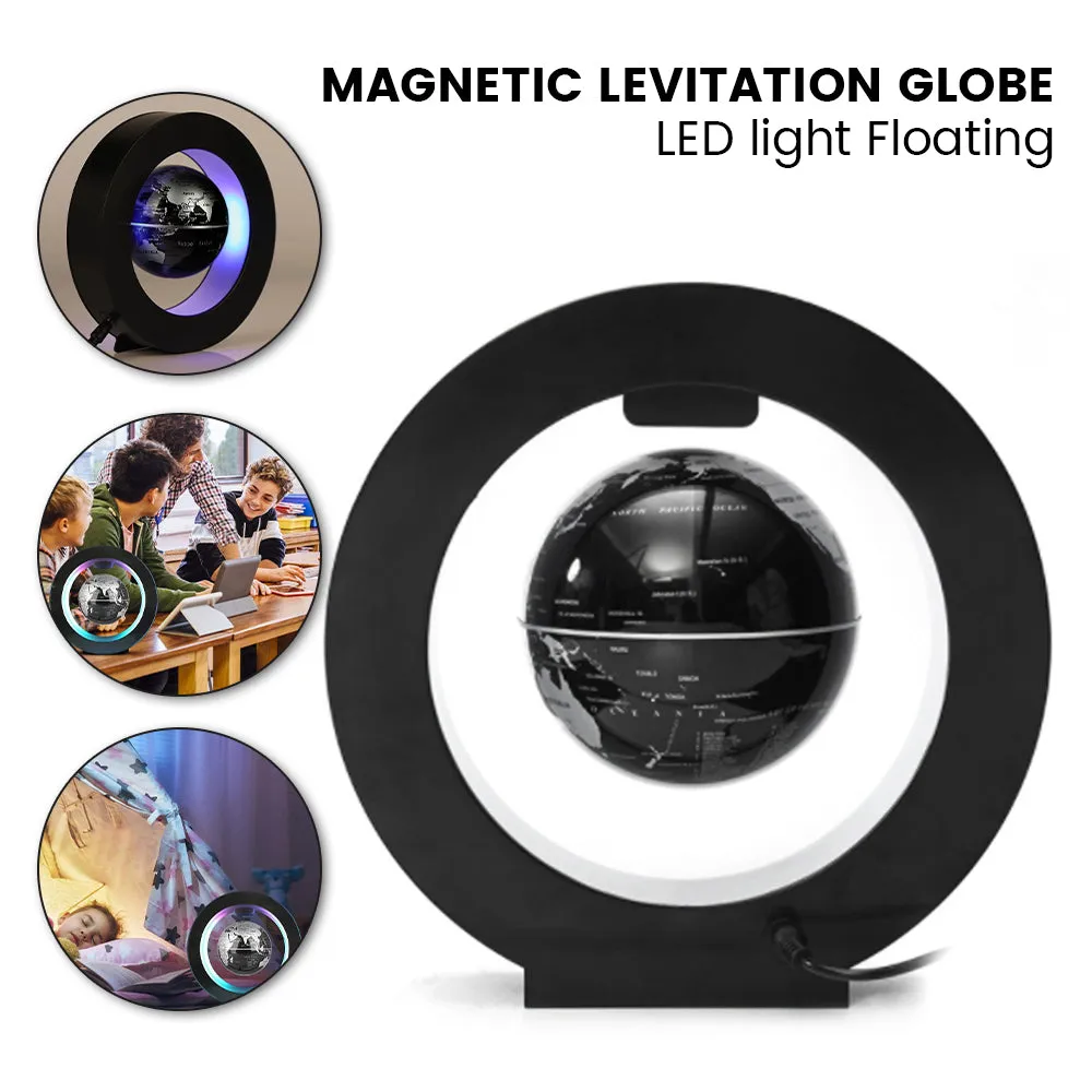 LED World Map Magnetic Levitation Floating