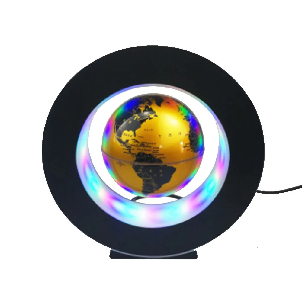 LED World Map Magnetic Levitation Floating