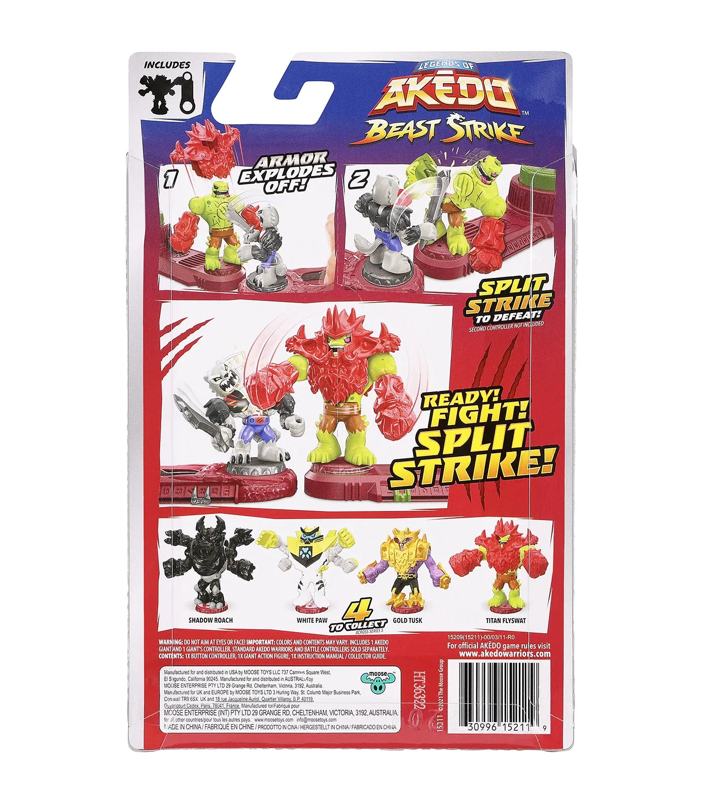 Legends of Akedo Beast Strike Battle Giants Single Pack - White Paw