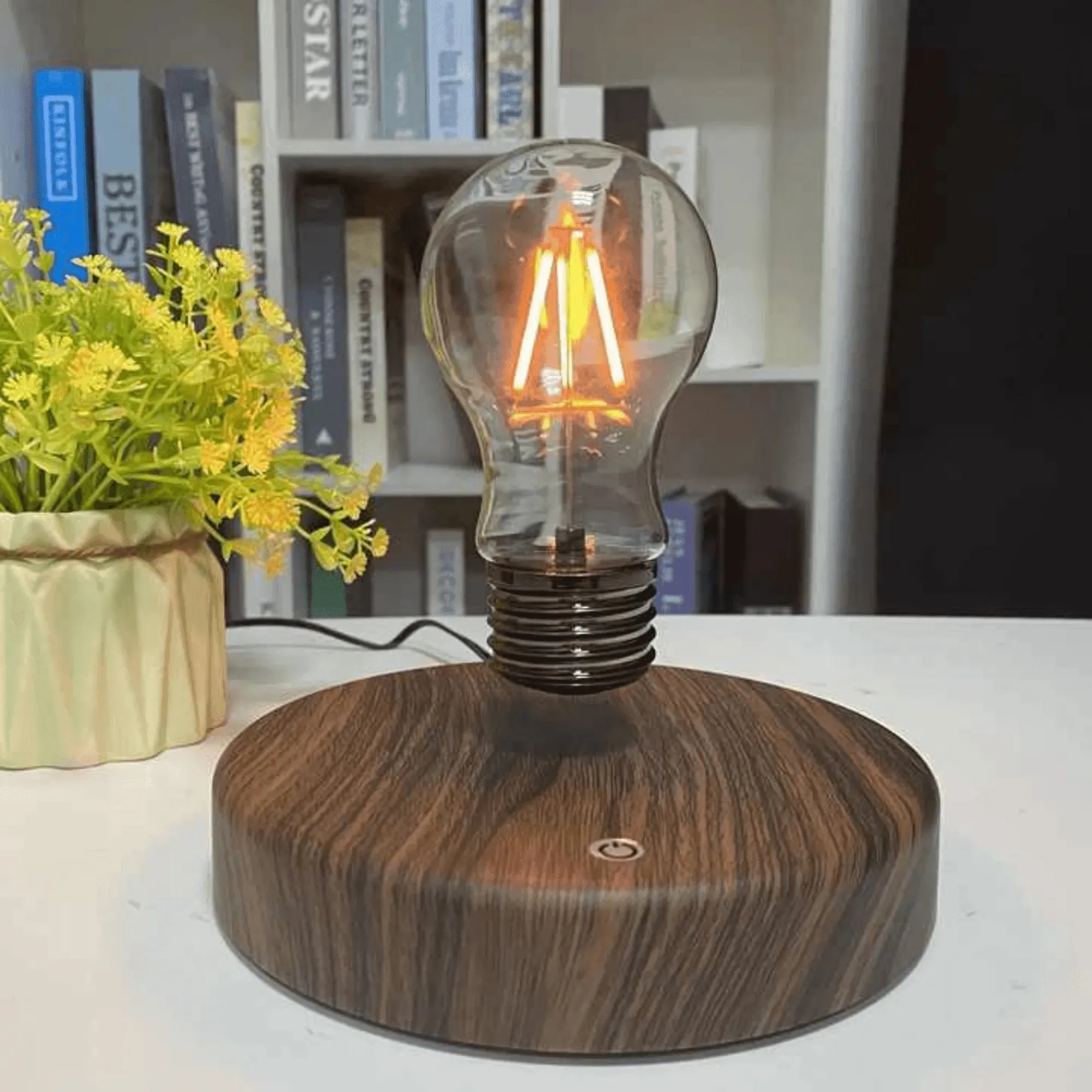 Levitating Bulb Lamp - Magnetic Floating LED Light for Desk, Table, Night, 360° Rotation - Unique Home and Office Decor