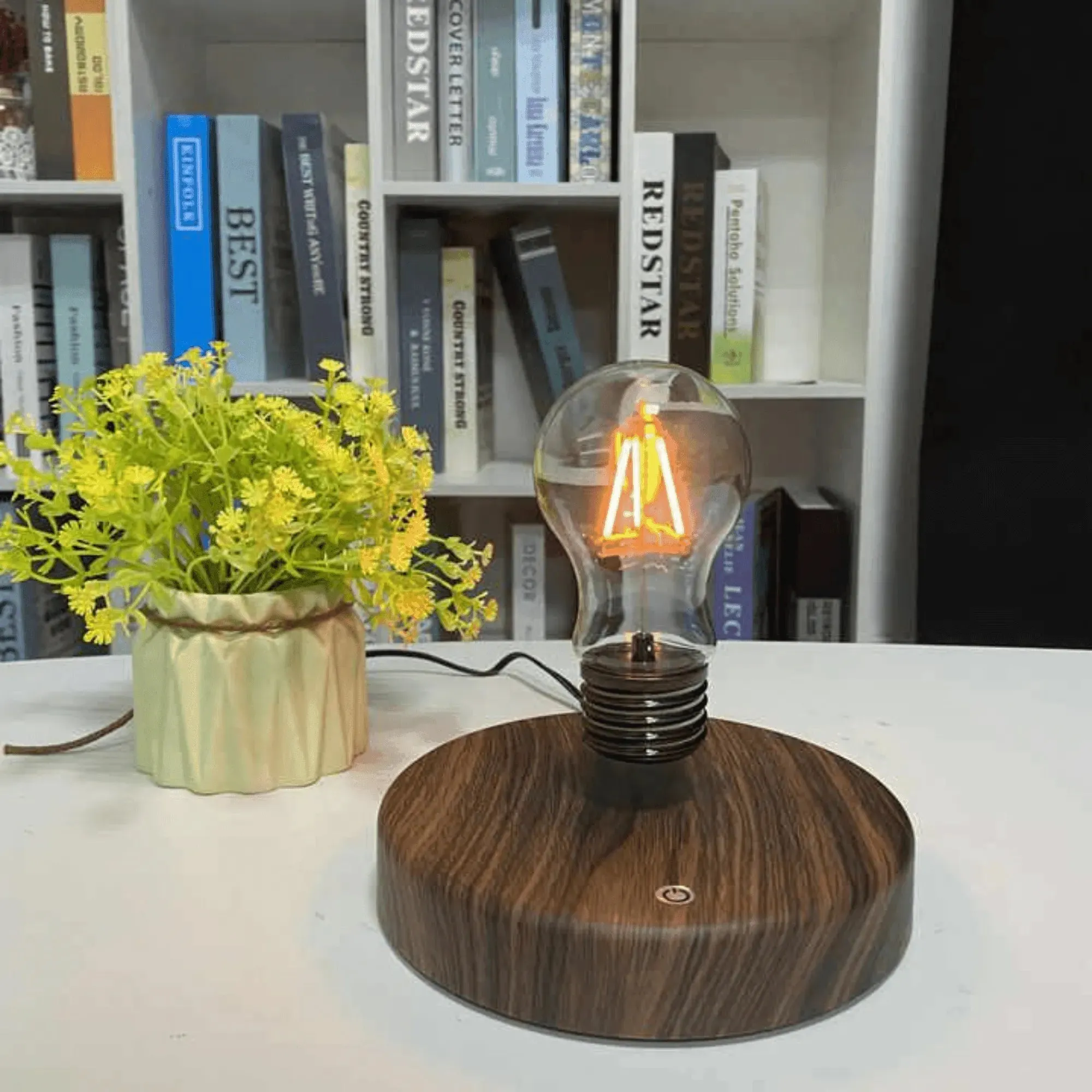 Levitating Bulb Lamp - Magnetic Floating LED Light for Desk, Table, Night, 360° Rotation - Unique Home and Office Decor