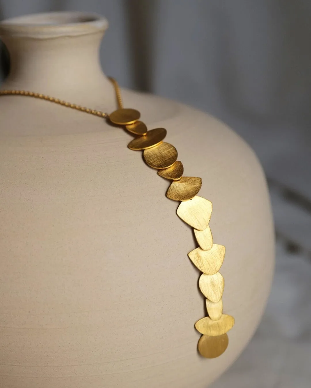 Long Golden Venus Necklace