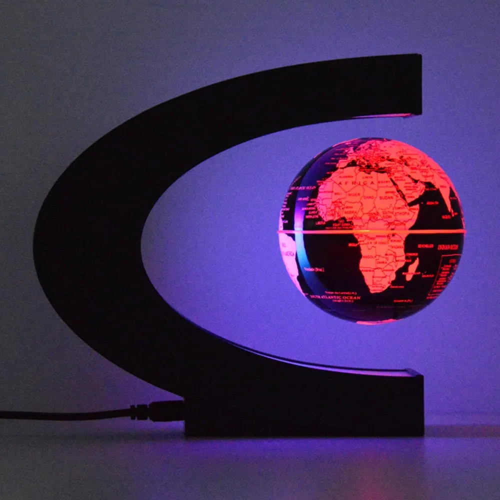 Magnetic Levitation 3D Globe with LED Light, Cool Gadgets Floating Lamp Globe Decor, Office Decoration