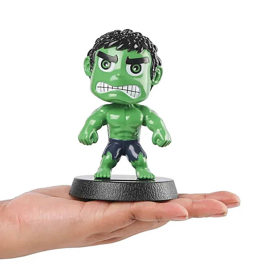 Marvel | Hulk Solar Bobble Head Action Figure for Cars  | 15 Cms |