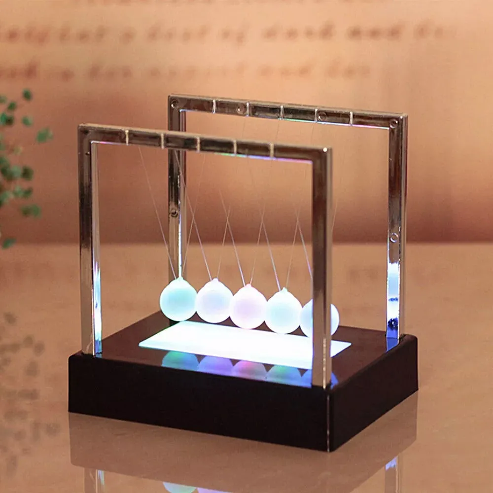 Newtons Cradle Led Colorful Science Toy