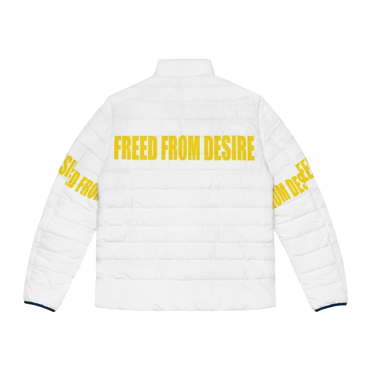 "Freed From Desire" 90s Puffer Jacket - Iconic Nineties Pop Culture Merchandise