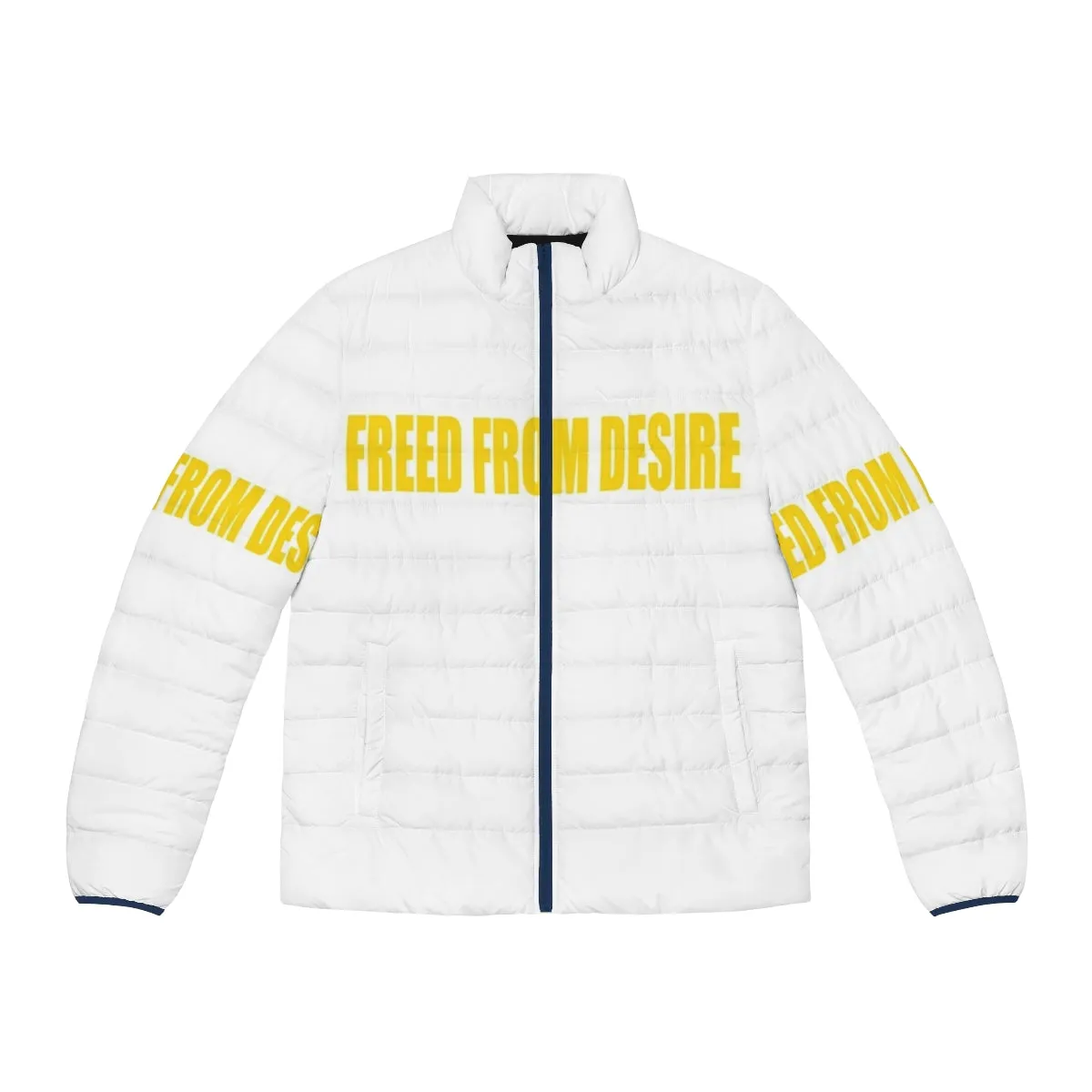 "Freed From Desire" 90s Puffer Jacket - Iconic Nineties Pop Culture Merchandise