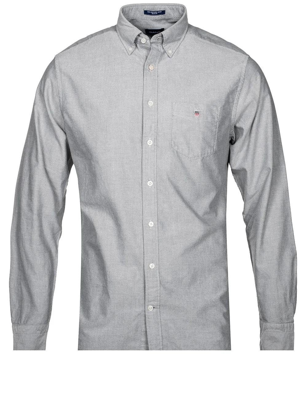 Regular Fit Oxford Shirt Washed Out Black