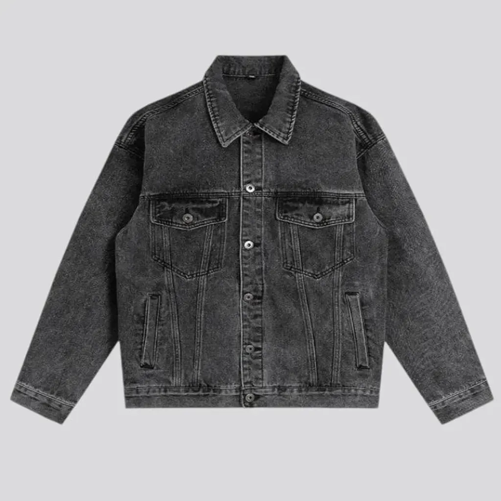 Retro style men's denim jacket