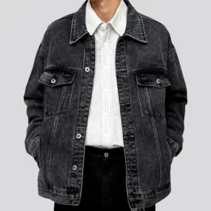 Retro style men's denim jacket