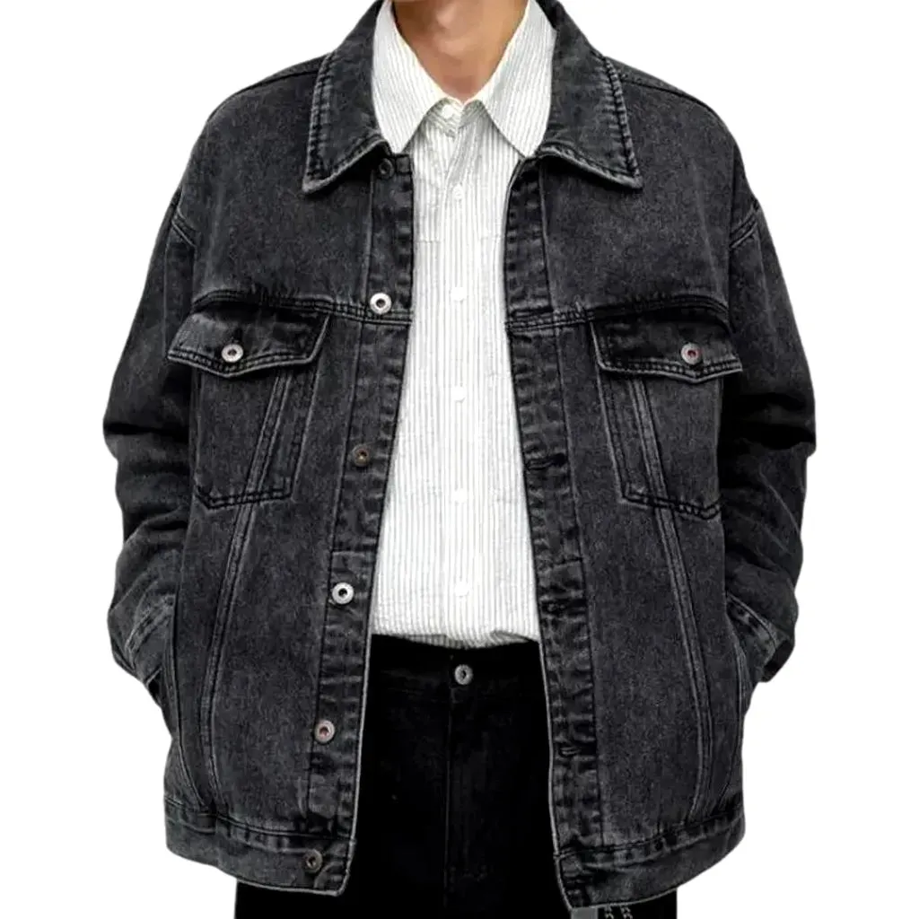 Retro style men's denim jacket