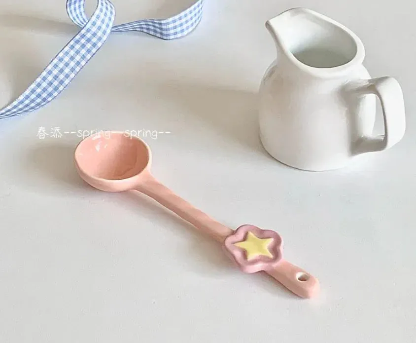 Sakura Ceramic Cup Saucer & Spoon Set