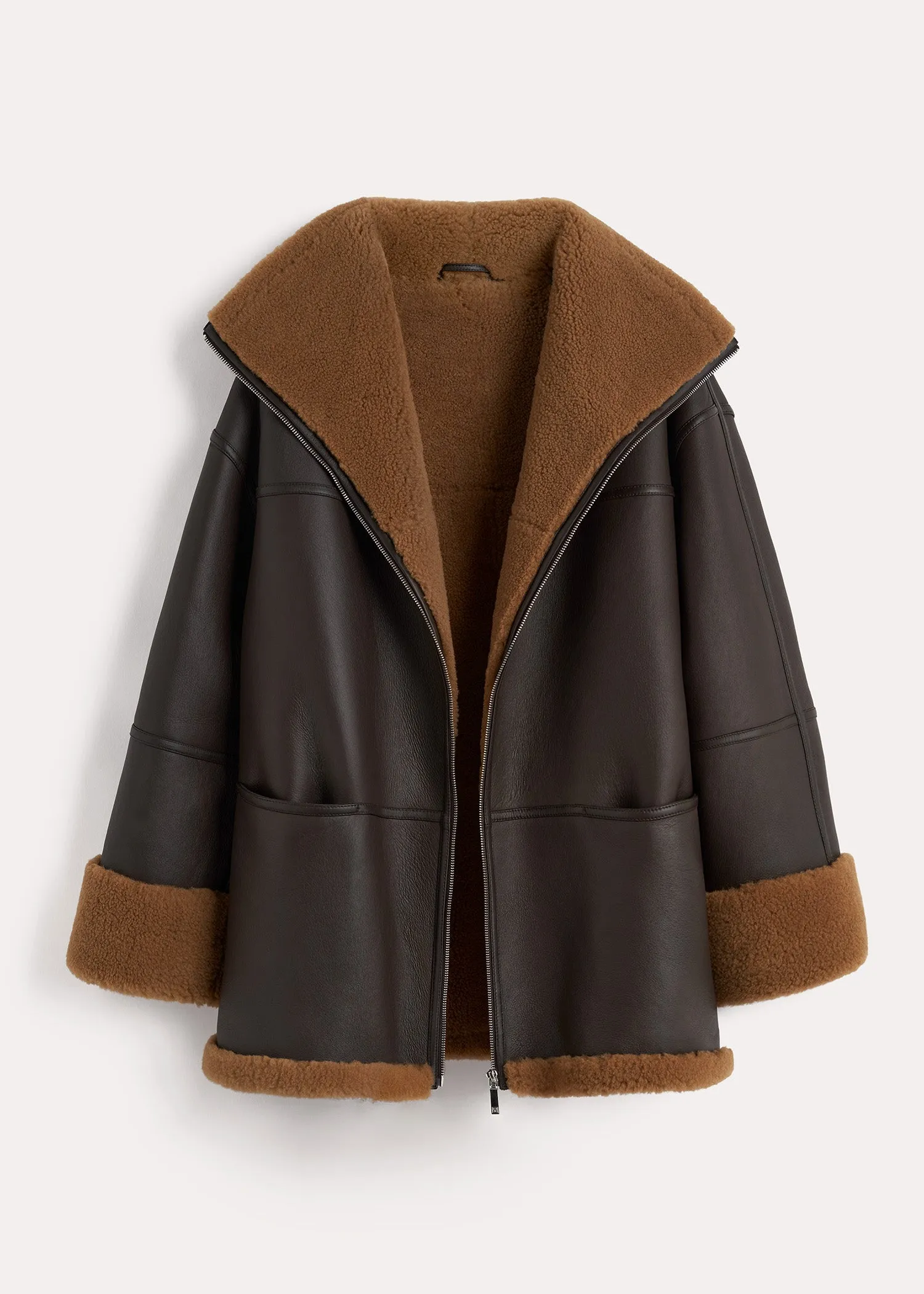 Signature shearling jacket chocolate