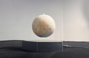 Sphere-shaped Hollow Pattern Magnetic Levitation Lamp with Bluetooth Speaker