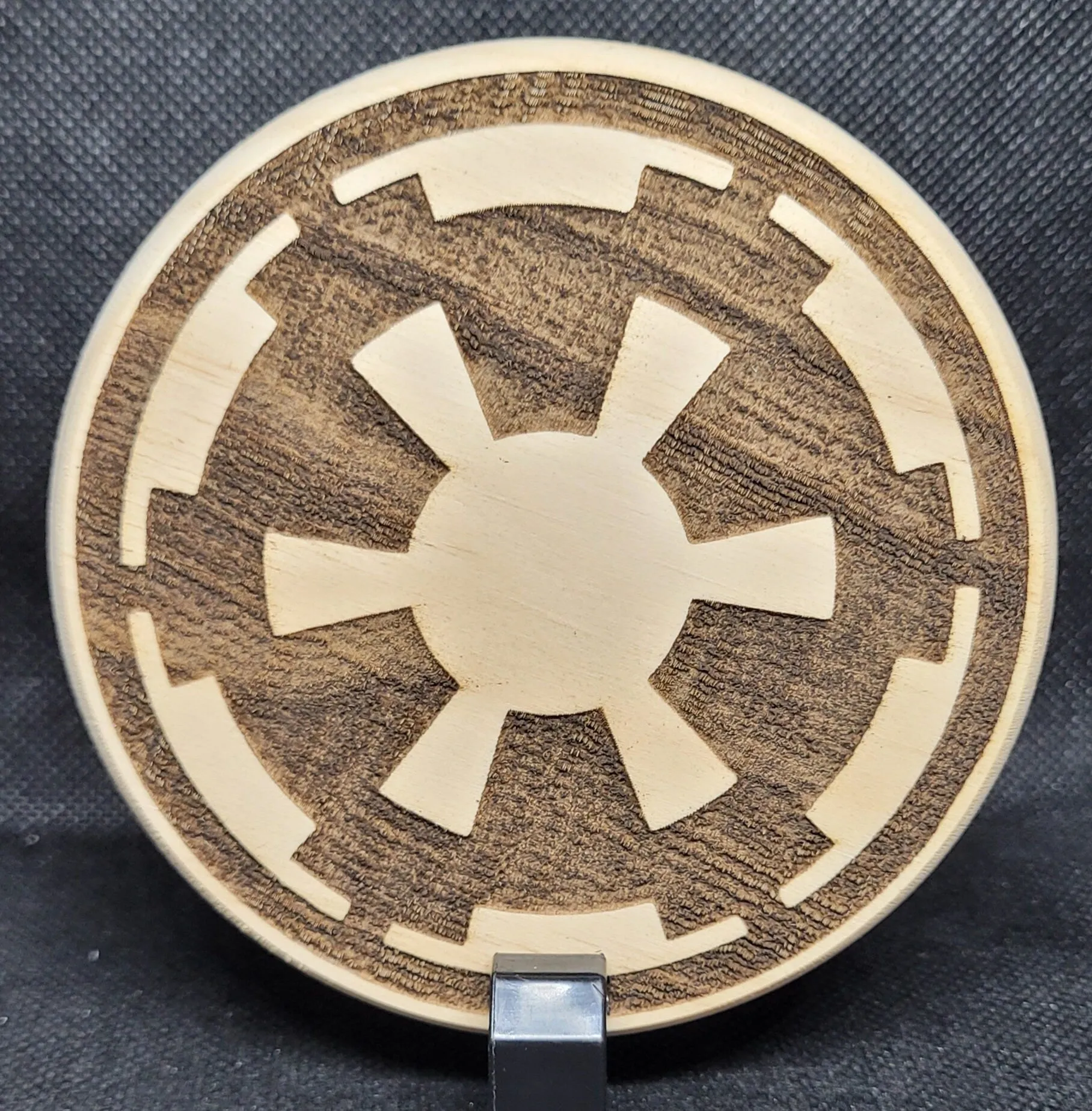 star wars symbols coasters made in solid wood with felt backing