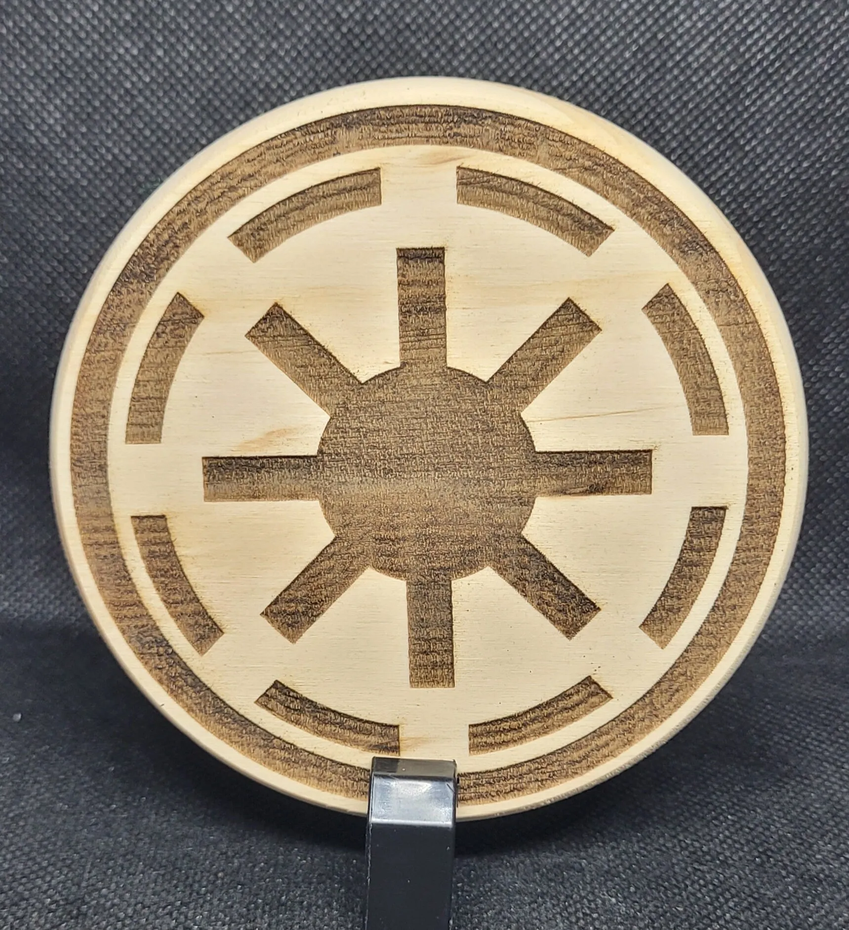 star wars symbols coasters made in solid wood with felt backing