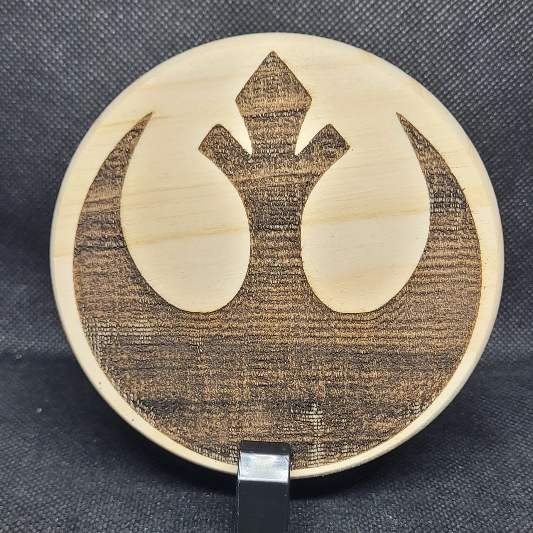 star wars symbols coasters made in solid wood with felt backing