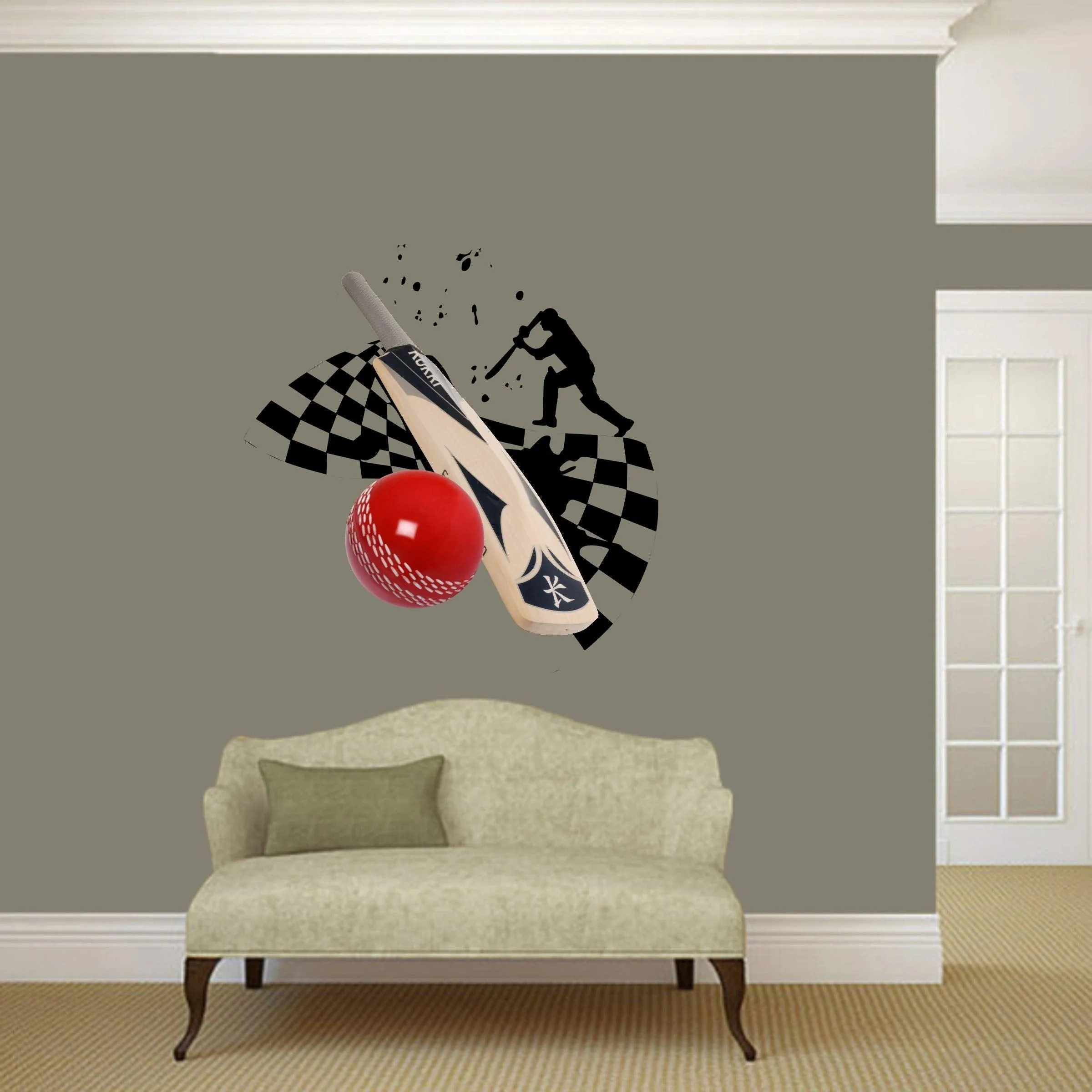 Sticker Hub Cricket Wall Sticker 72cm X 80cm AS234