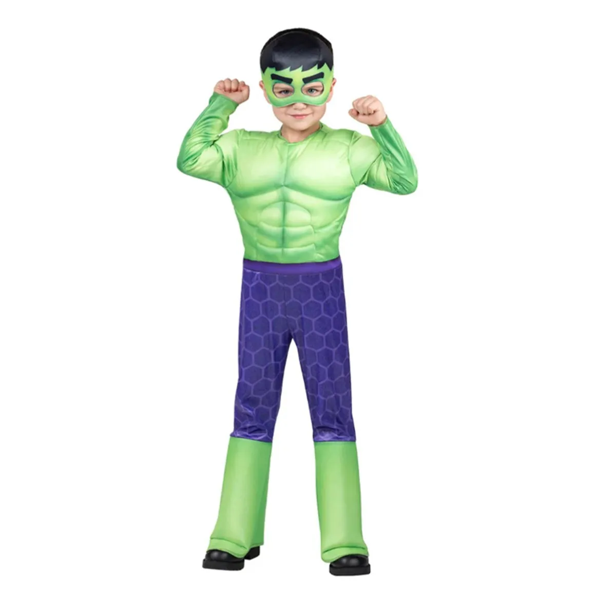 The Hulk Costume for Toddlers, Marvel Avengers, Green Padded Jumpsuit