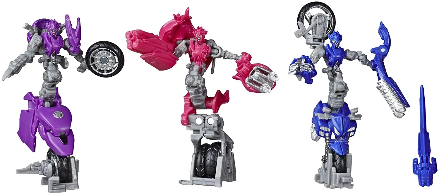 Transformers Toys Studio Series 52 Deluxe Revenge of The Fallen Movie Arcee Chromia Elita-1 Action Figure 3 Pack, 4.5"