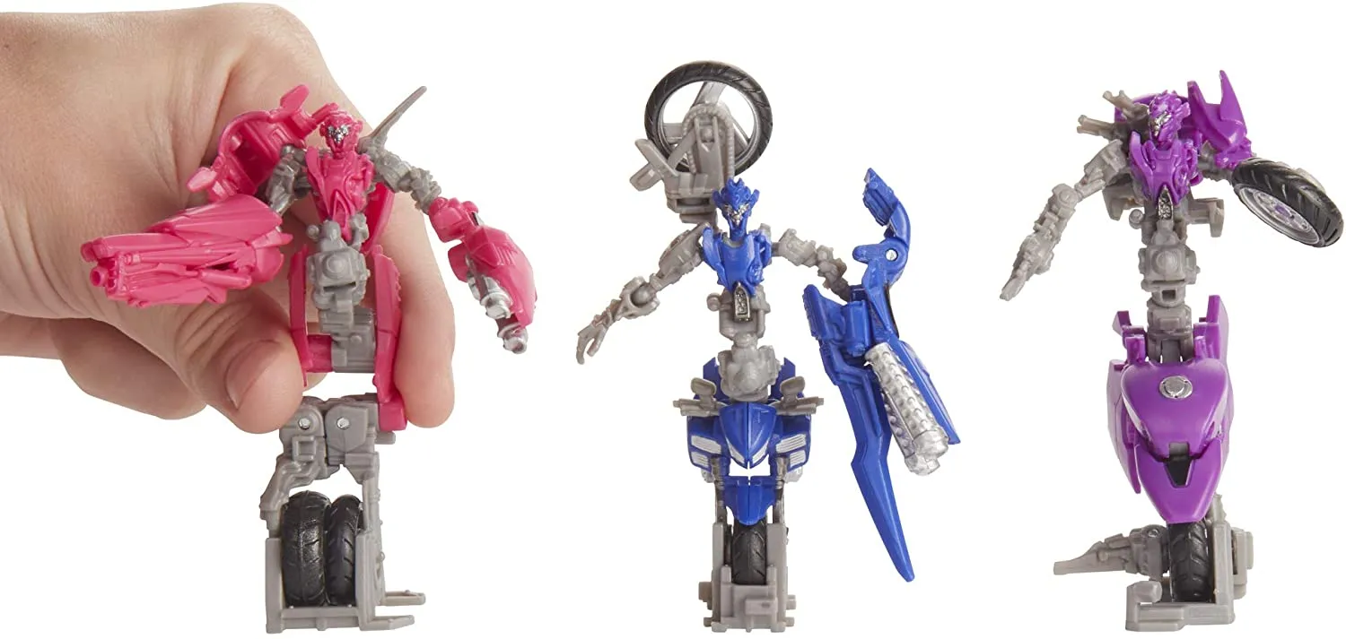 Transformers Toys Studio Series 52 Deluxe Revenge of The Fallen Movie Arcee Chromia Elita-1 Action Figure 3 Pack, 4.5"