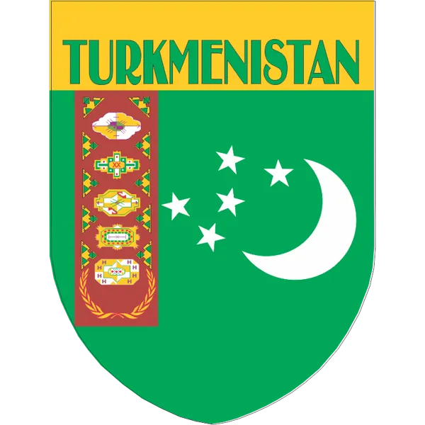 Turkmenistan Flag Shield Style