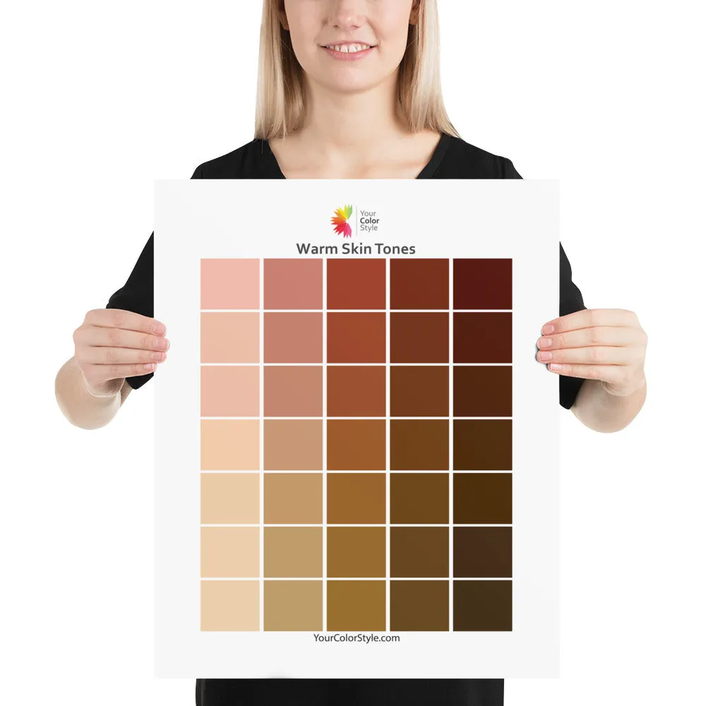 Warm Skin Tones Chart