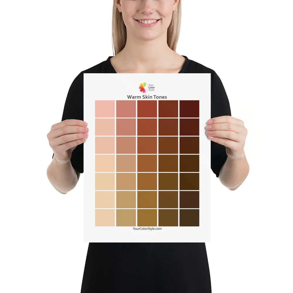 Warm Skin Tones Chart