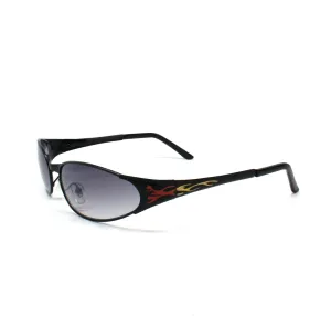 X-Static 1999 Flame Oval Style Sunglasses - Black